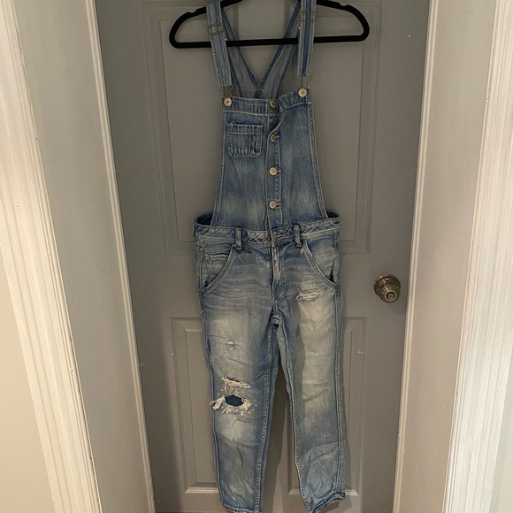 American Eagle denim overalls worn once size S - Picture 1 of 2